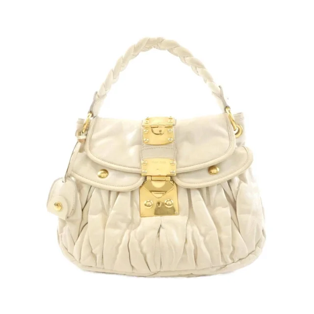 Miu Miu Hand bag in IVORY / GOLD metal fittings MATELASSE' LUX from KOMEHYO