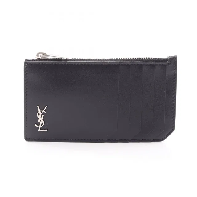 Saint Laurent Coin Purse Leather Card Case in Leather from The Reluxe