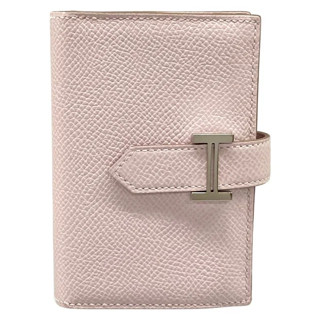 Hermès Coin Purse Bearn Mini Mauve Pale Silver in Silver Epsom leather from The Reluxe