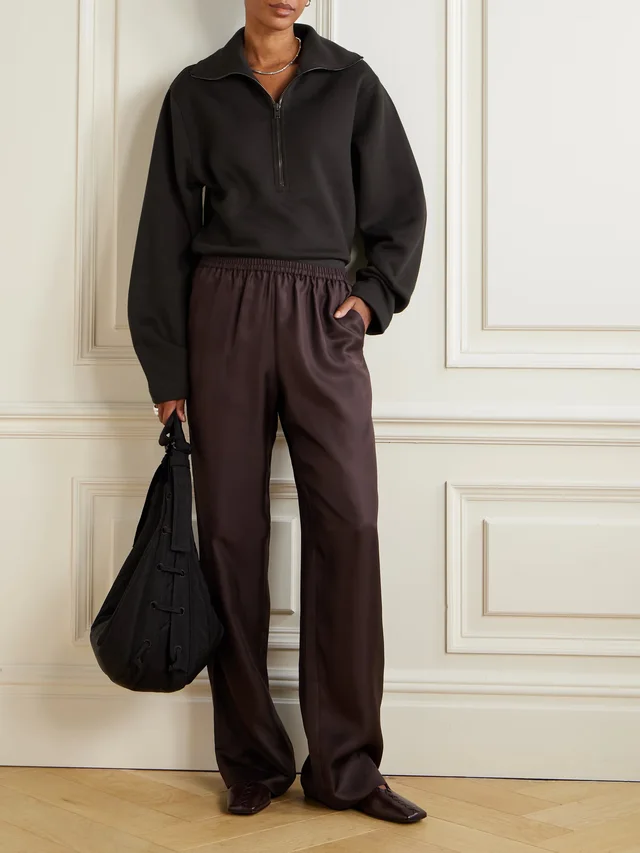 LEMAIRE Wool and cotton-blend zip-up sweater in Brown, photo 2 of 2 from NET-A-PORTER (Canada)
