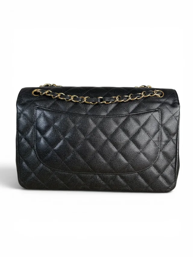 Chanel Black Caviar Jumbo Double Flap Classic in Black Caviar leather from Season 2 Consign, photo 4 of 11