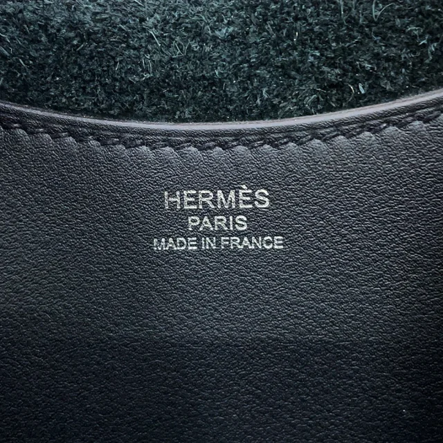 Hermès In the loop Black Taurillon Clemence Swift Leather Size 18 in Black Clemence leather from GALLERY RARE, photo 11 of 12