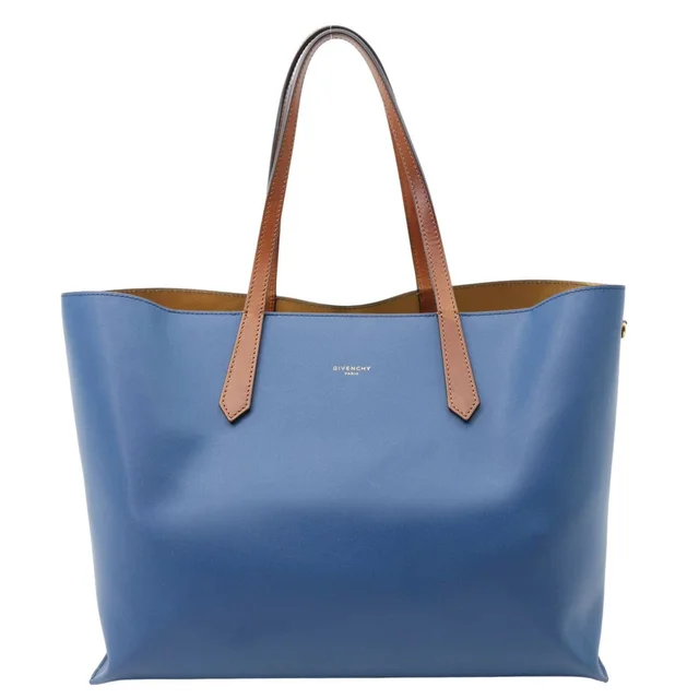 Givenchy GV Calf Leather Shopper Tote Bag Blue in Blue Calfskin from Dallas Designer Handbags