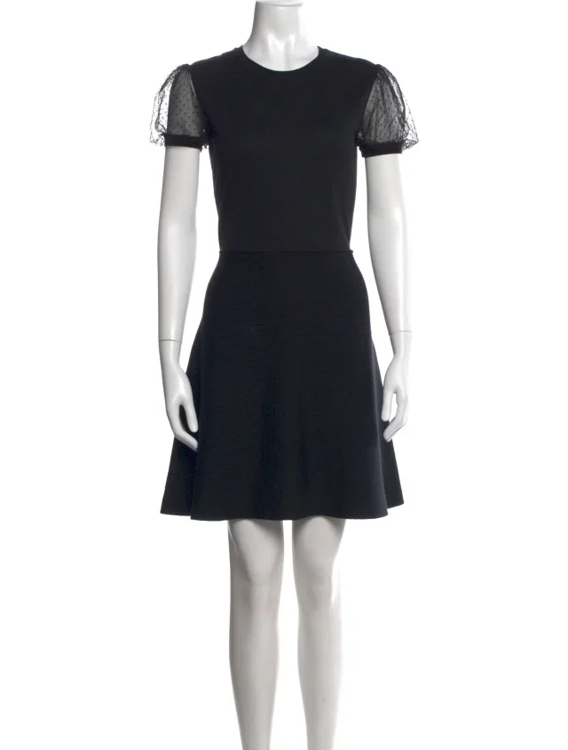 REDValentino Virgin Wool Mini Dress in black Wool from The RealReal