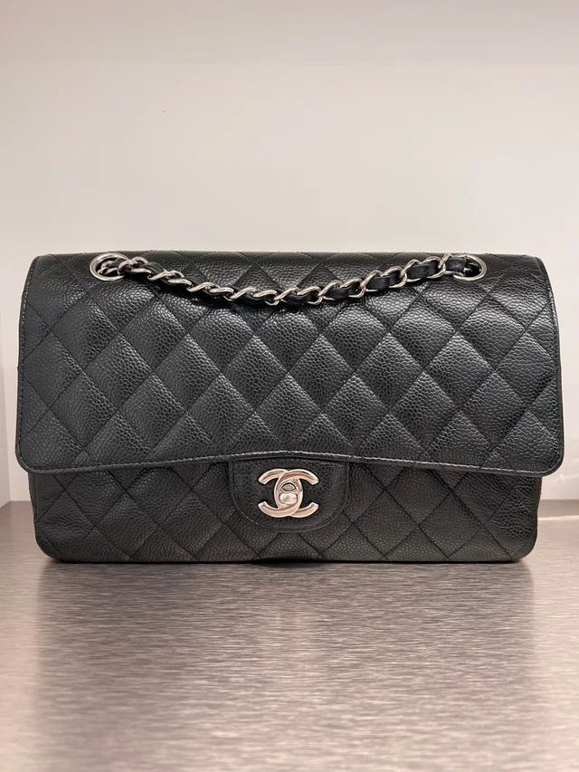 Chanel Classic Double Flap Black Caviar SHW in Black Caviar leather from Luxury Promise