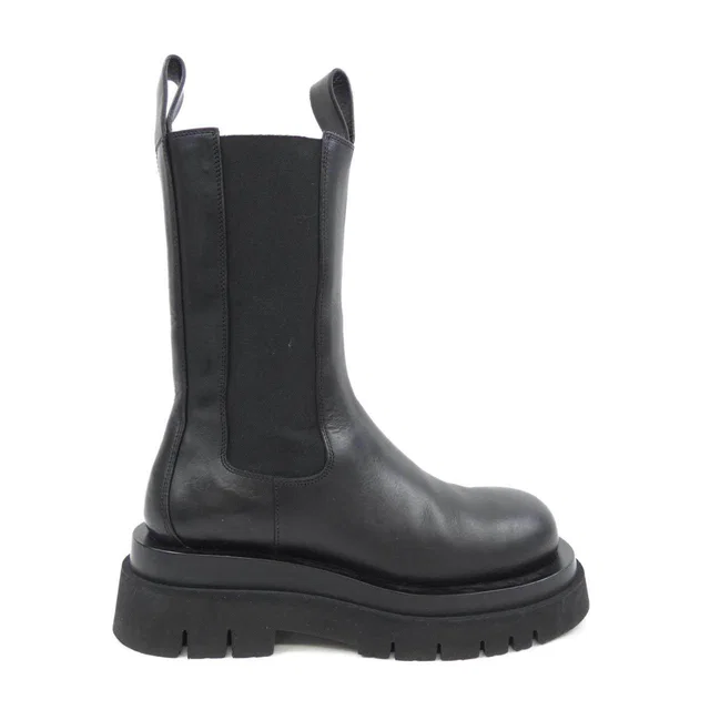 Bottega Veneta Lug Chelsea Calfskin Boots in Calfskin from LuxUness