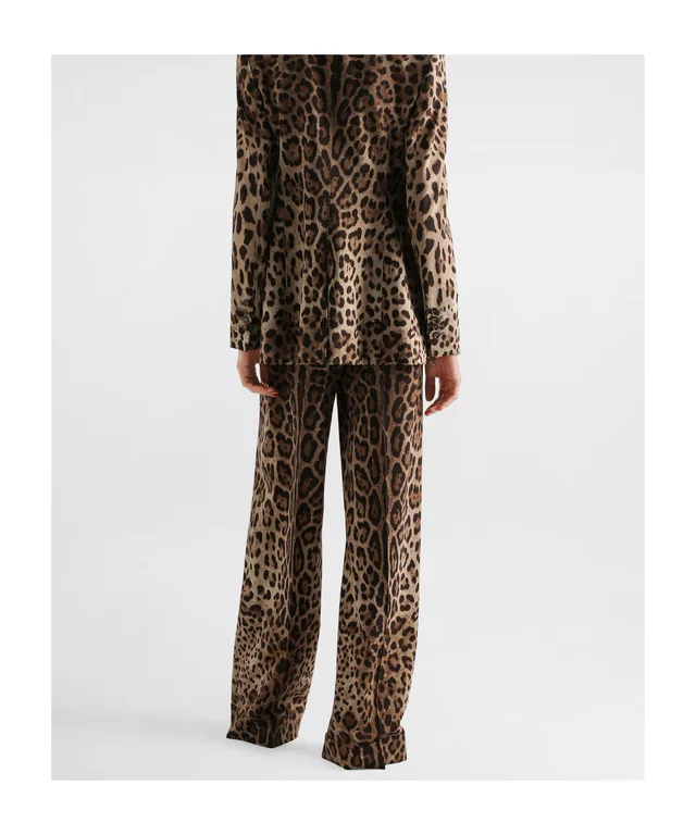 Dolce & Gabbana leo-print wool trousers, photo 3 of 5 from SENSER