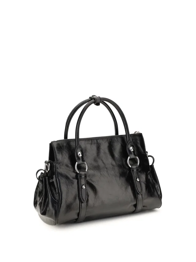 Miu Miu Calf Leather Shoulder Bag — Black in Black Calfskin from HEWI