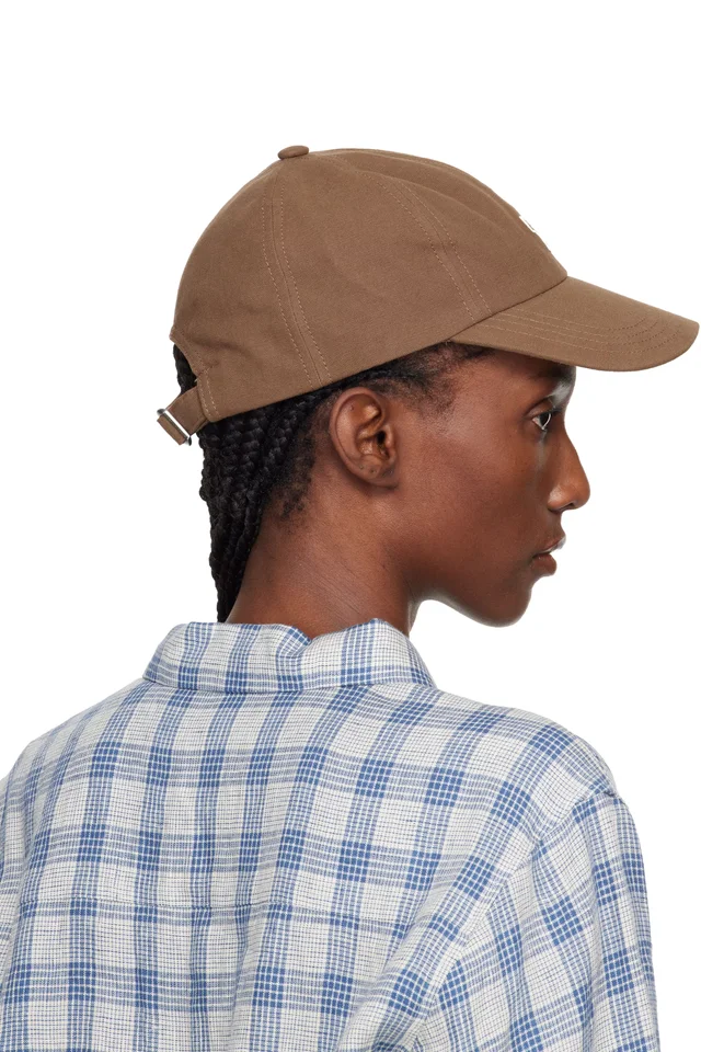 Maison Kitsuné Brown Baby Fox Cap, photo 3 of 3 from SSENSE