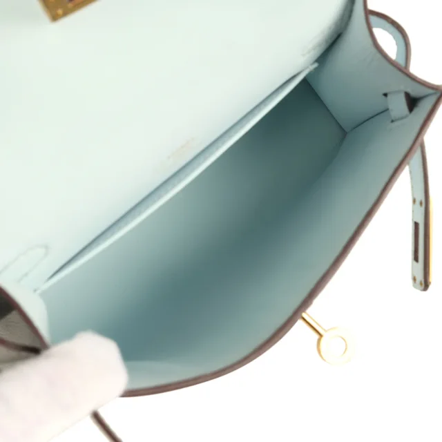 Hermès Special Order (HSS) Kelly Sellier 20 Casaque Bleu Brume in Blue Epsom leather from Madison Avenue Couture, photo 8 of 8