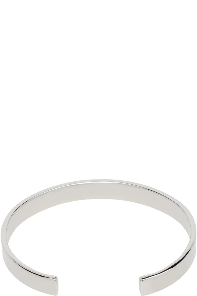 MM6 Maison Margiela Numerical Minimal Signature Cuff Bracelet, photo 2 of 3 from SSENSE