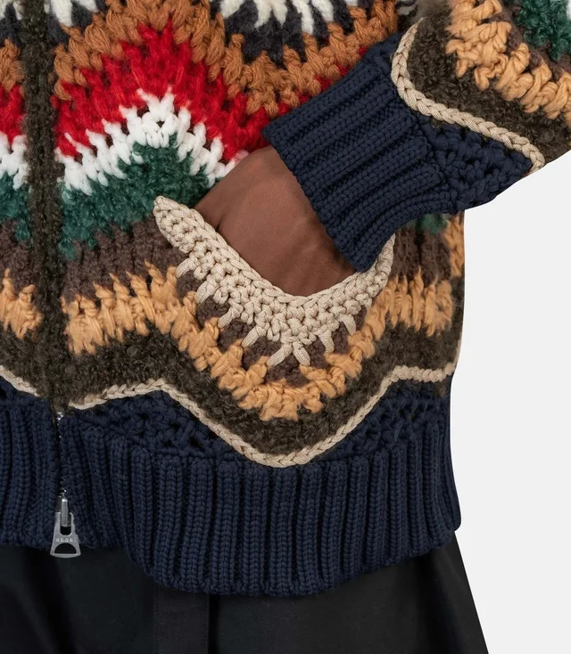Sacai colorful knit jacket, photo 4 of 4 from SENSER