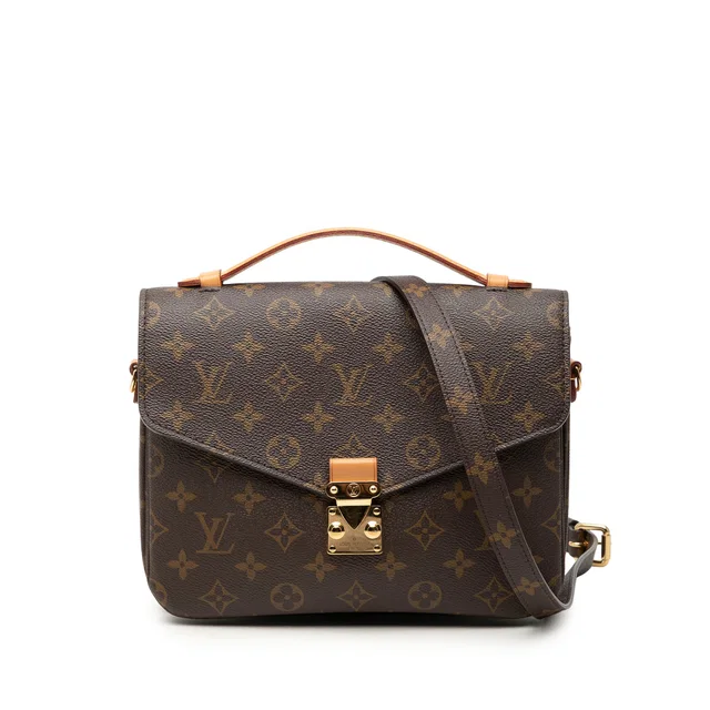 Brown Louis Vuitton Monogram Pochette Metis Satchel in Brown Coated canvas from Designer Revival, photo 1 of 1