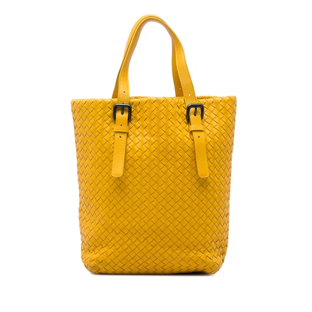 Yellow Bottega Veneta Nappa Intrecciato Tote in Yellow Nappa leather from Designer Revival