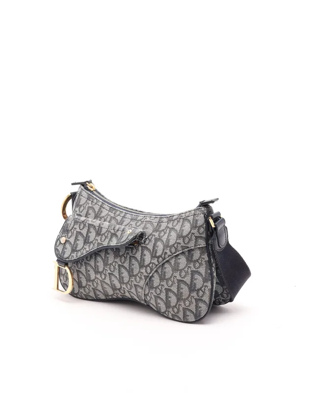 Dior Double Saddle Bag in Canvas from A Retro Tale, photo 2 of 8