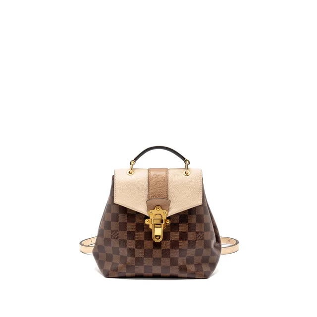 Louis Vuitton Clapton Backpack Damier Ebene/Light Pink GHW in Brown Canvas from EMIER