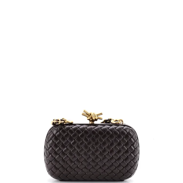 Bottega Veneta Box Knot Clutch NM Intrecciato Nappa Small in brown|red Nappa leather from Rebag, photo 3 of 7