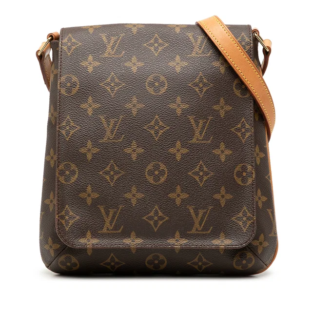 Brown Louis Vuitton Monogram Musette Salsa PM Short Strap Shoulder Bag in Brown Coated canvas from Designer Revival