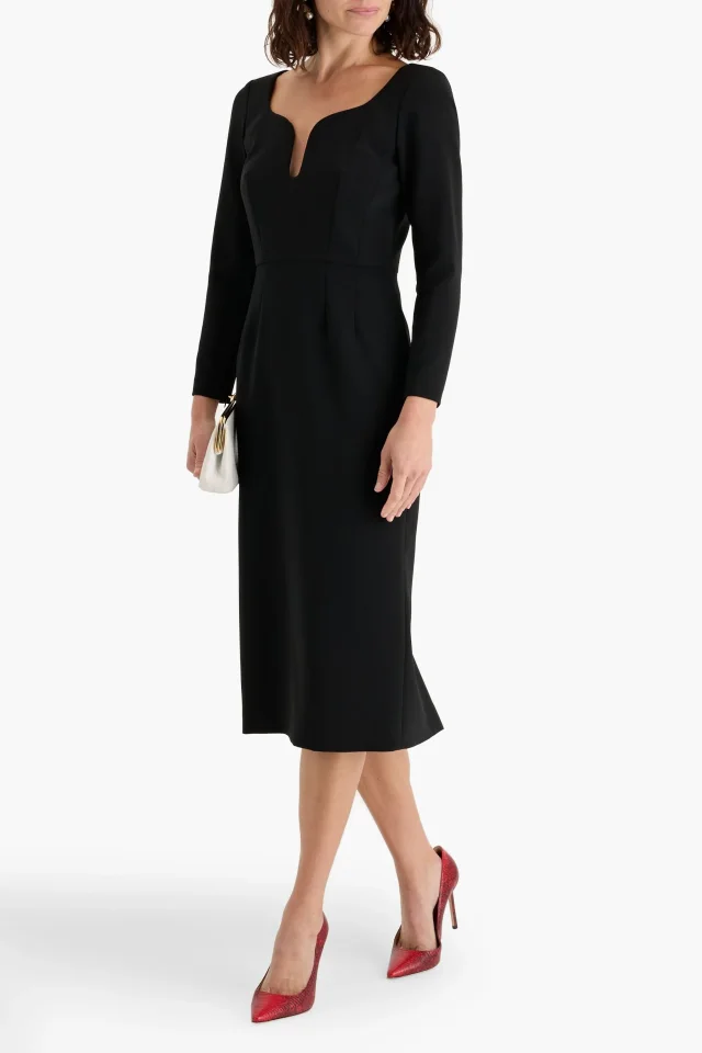 Carolina Herrera Crepe Midi Dress, photo 2 of 4 from THE OUTNET