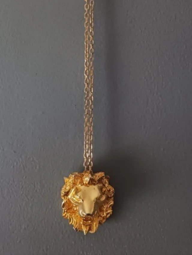 Judith Leiber Vintage 18k Gold Plated Roaring Lion Broch. Pin in gold from Poshmark