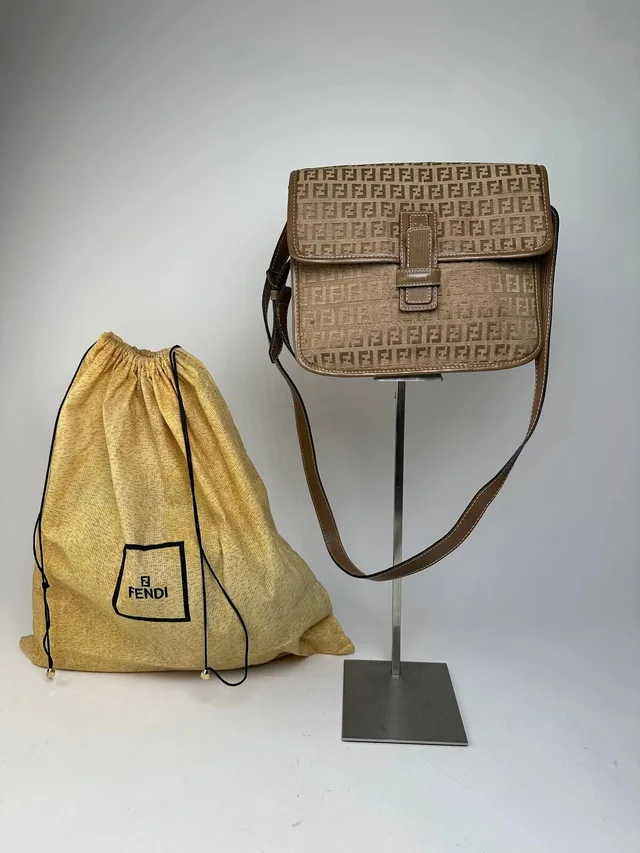 Fendi Vintage Ff Monogram Leather Shoulder Bag Brown in brown|red Leather from Grailed