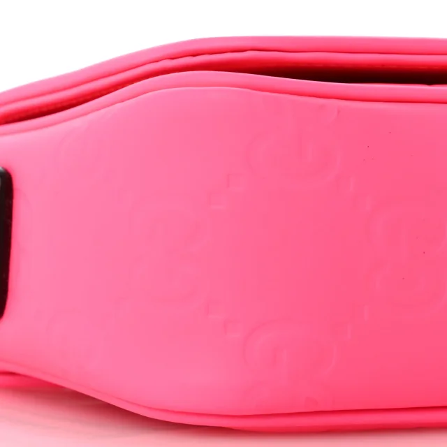 Gucci GG Rubber effect Super Mini Bag Pink in Pink Calfskin from FASHIONPHILE, photo 8 of 11