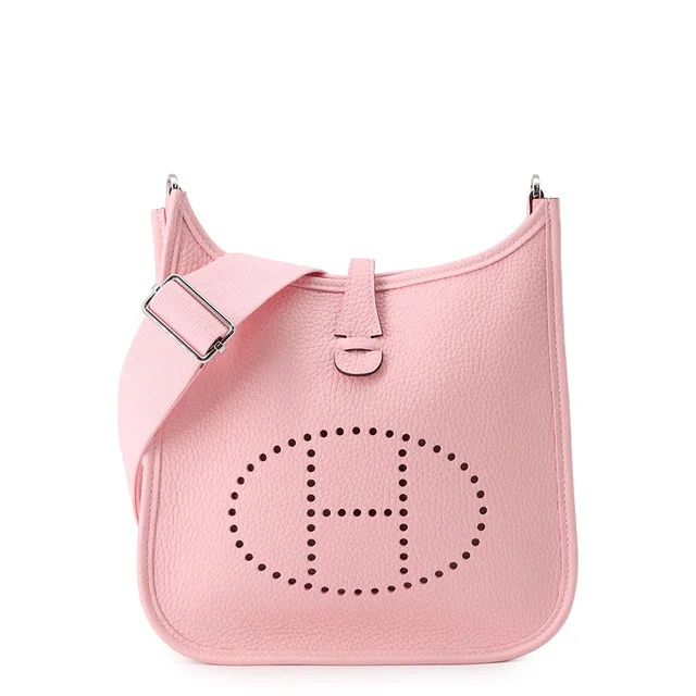 Hermès Evelyne3 Rose Sakura Taurillon Clemence Size 23 in Pink Clemence leather from GALLERY RARE