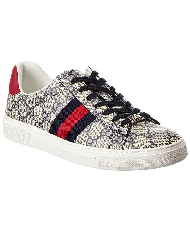 Gucci Ace GG Supreme Canvas & Leather Sneaker, image 1 of 1 from Rue La La