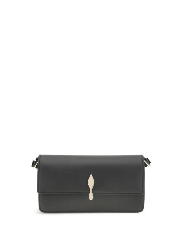 Christian Louboutin Bettina Wallet — Black Calf Leather in Black Calfskin from HEWI