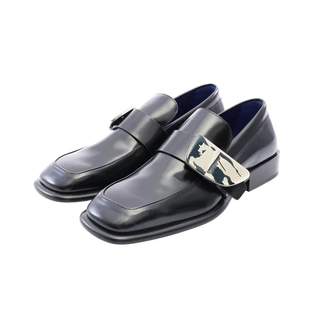 Burberry Shield Loafers Leather in Leather from LuxUness