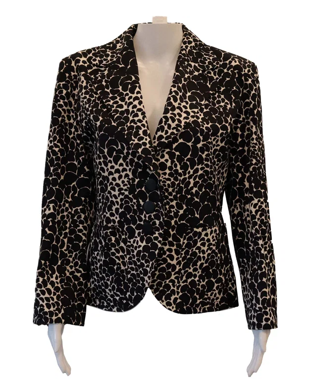 Saint Laurent Black and white cotton jacket in Black from Luxury Promise