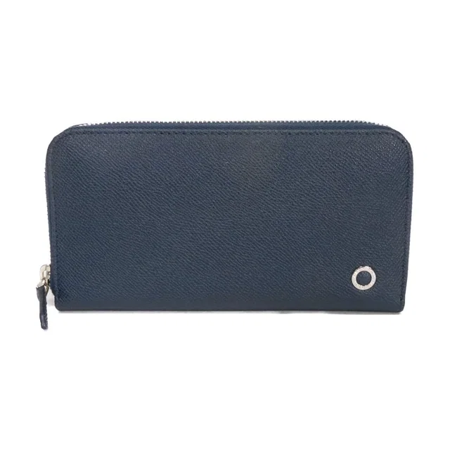 Bvlgari BB Man Grained Calf Leather Long Zip Wallet in Calfskin from LuxUness
