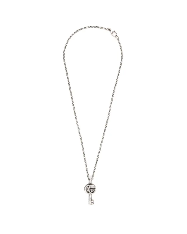 Gucci GG Key Silver Necklace in Silver from A Retro Tale, photo 2 of 5