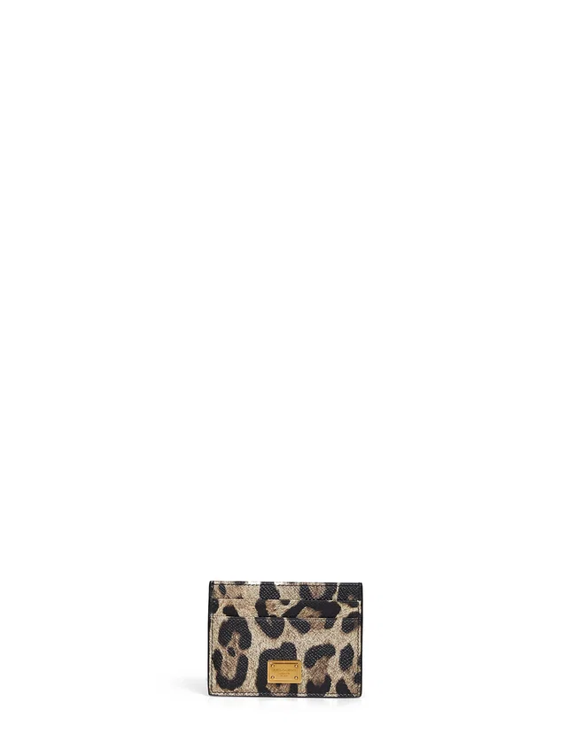 Dolce & Gabbana Leopard-Print Dauphine Calf Card Case — Multicolor Leather Cases in Multicolor Leather from HEWI