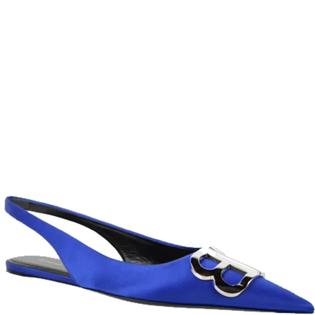 Balenciaga BB Flat Slingback Satin, Electric Blue from Cultstatus, photo 1 of 1