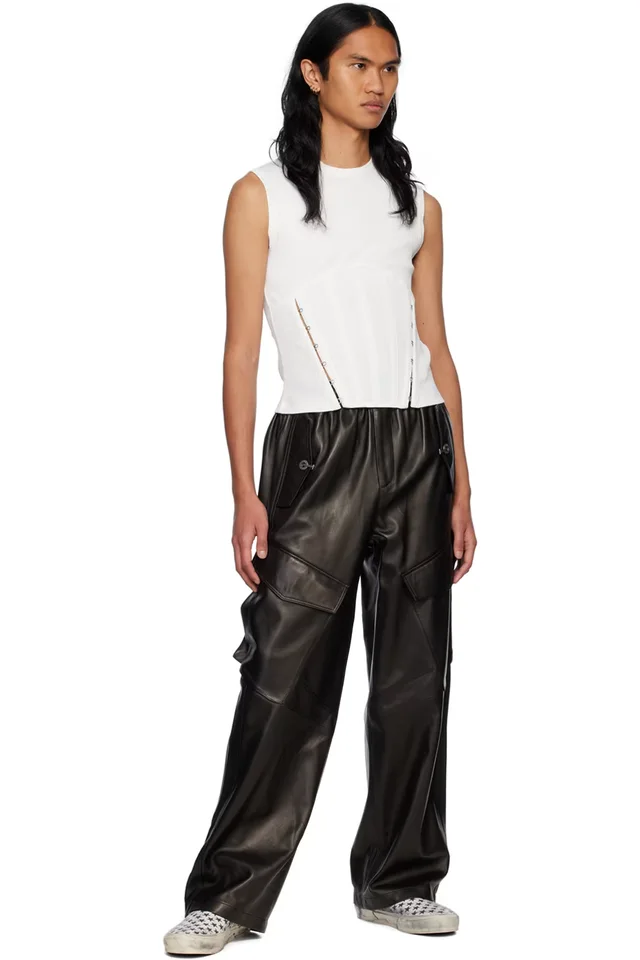 Dion Lee White Split Hem Tank Top, photo 4 of 4 from SSENSE