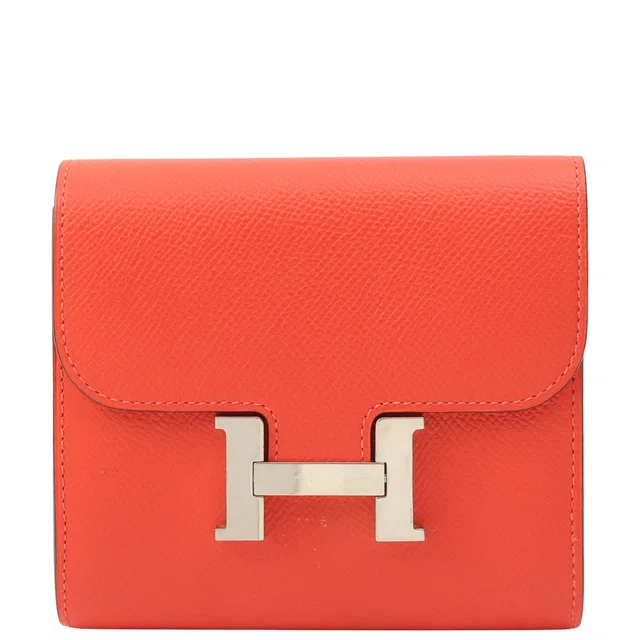 Hermès 2015 Constance Compact Rouge Pivoine in Red Epsom leather from VINTAGE QOO TOKYO