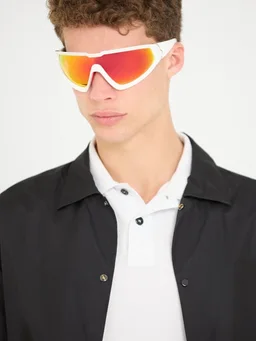 Moncler Mask Sunglasses in 0% Platinum, photo 3 of 5 from LUISAVIAROMA