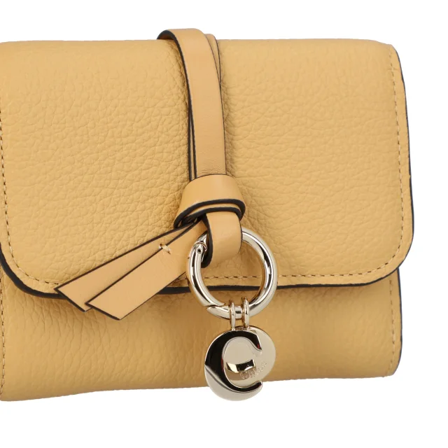 Chloé Tri-Fold Wallet Alphabet Yellow in Yellow, photo 4 of 4 from ShopSimon