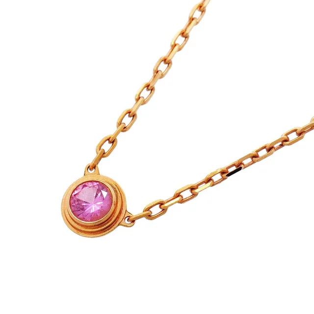 Cartier Necklace D'amour 18k Pink Gold Sapphire in Pink from The Reluxe