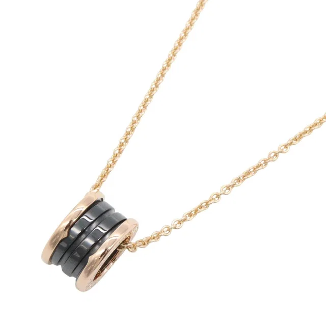 Bvlgari B-zero1 Au750 Pink Gold Ceramic Necklace in Pink Ceramic from LuxUness