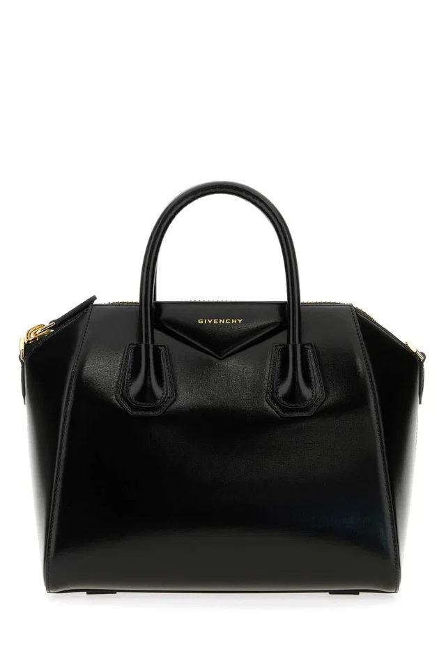 Givenchy Structured Leather Top Handle Bag — Black in Black Leather from HEWI