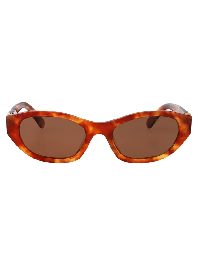 Miu Miu 0mu Light Havana Acetate Sunglasses — Brown in Brown from HEWI