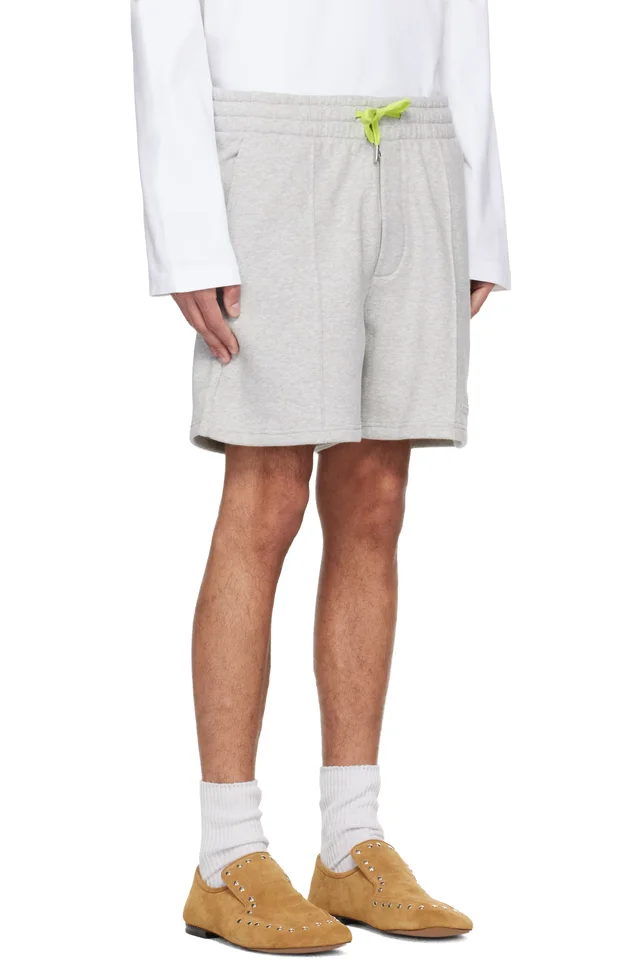 Casablanca Gray Cashmere Blend Sweat Shorts, photo 2 of 4 from SSENSE