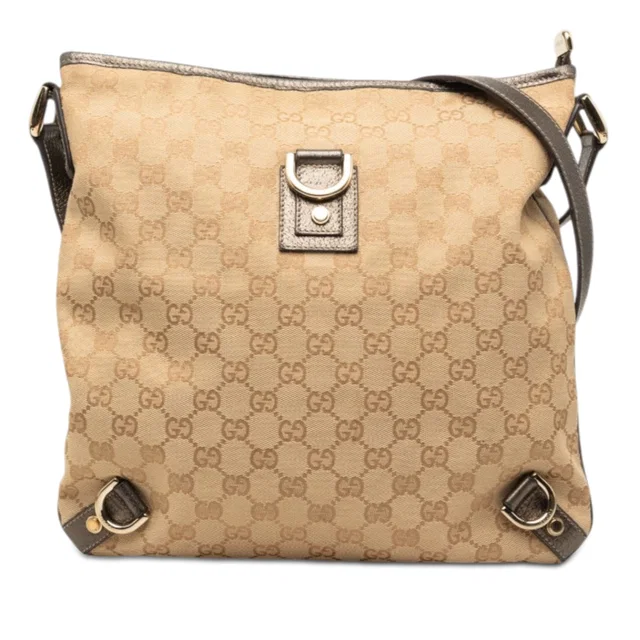 Beige Gucci GG Canvas Abbey D Ring Crossbody in Beige Canvas from Designer Revival