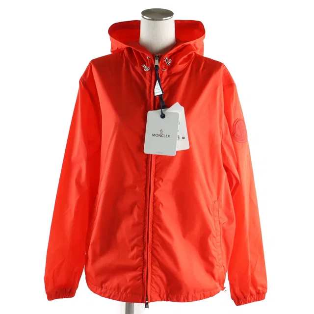 Moncler Alexandrite Logo Patch Hooded Nylon Jacket Orange in Orange Nylon from The Reluxe