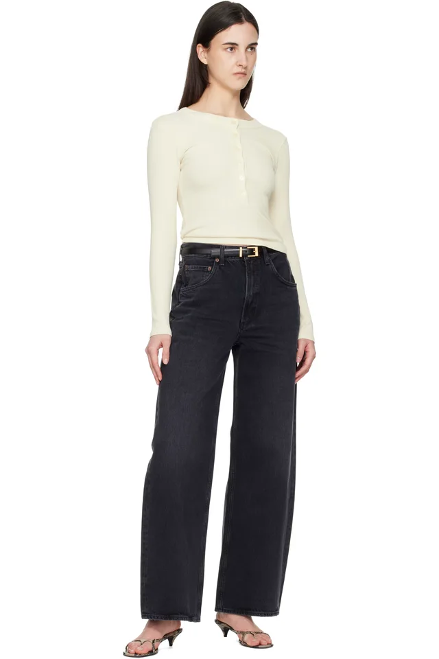 AGOLDE Black Low Curve Jeans, photo 4 of 4 from SSENSE