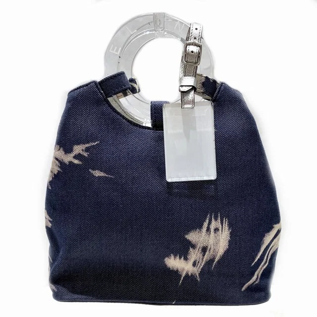 Celine Circle Logo Handle Tote Bag Denim Canvas in Canvas from The Reluxe