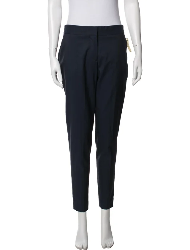 Stella McCartney Wool Straight Leg Pants in blue Wool from The RealReal