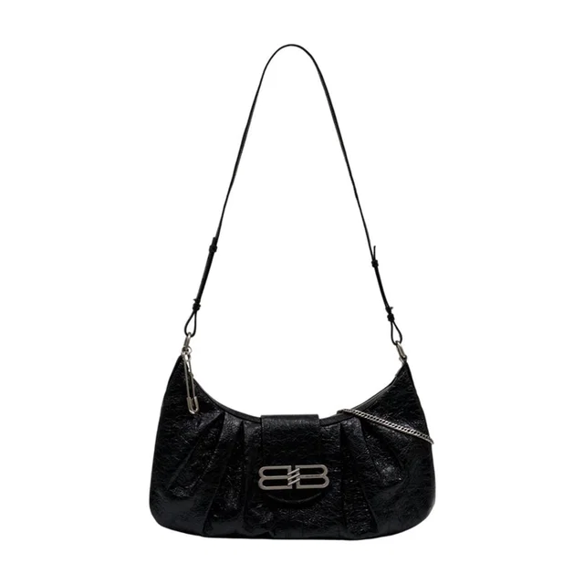 Balenciaga Pamela Shoulder Bag — Black Lambskin in Black Lambskin from HEWI